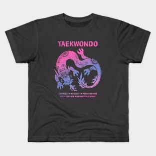 Taekwondo 5 Tenets Dragon Martial Arts for Women & Girls Kids T-Shirt